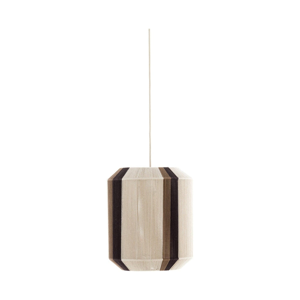 Kozana Cream & Dark Brown Pendant Light 36cm