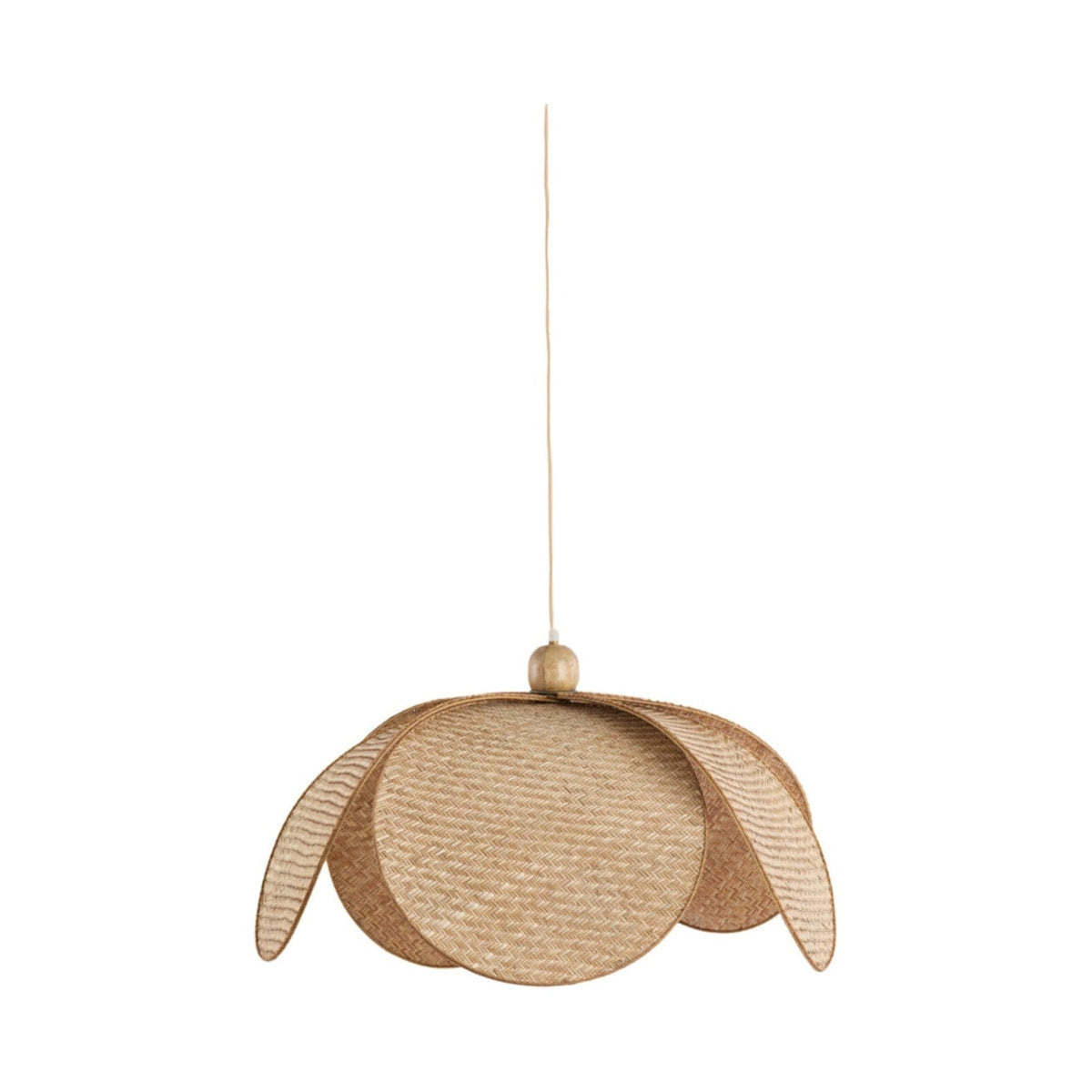 Lavrio Webbing Natural & Wood Pendant Light 60.5cm