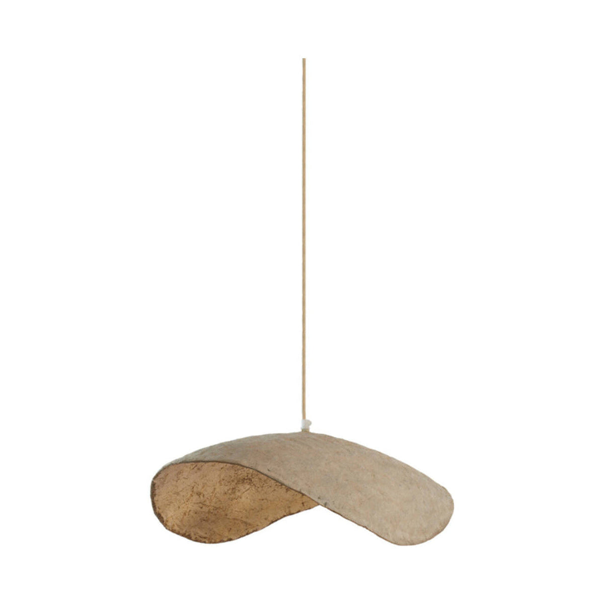 Lonia Grey & Antique Bronze Papier Mâché Pendant Light 53cm