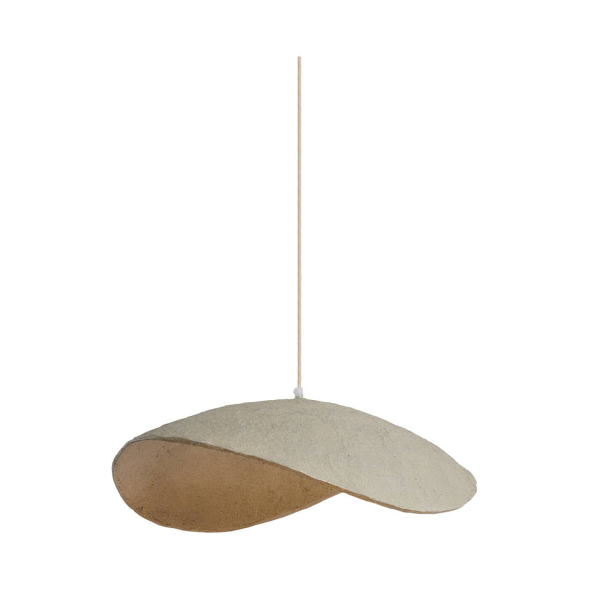 Lonia Grey & Antique Bronze Papier Mâché Pendant Light 71cm