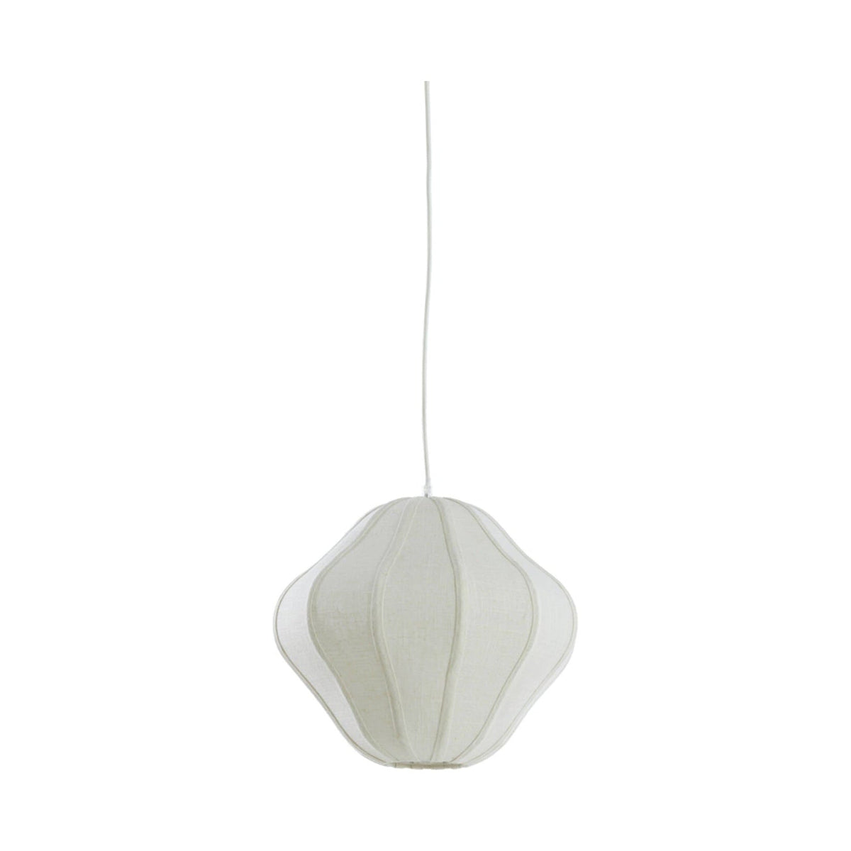 Sukau Cream Linen Pendant Light 38.5cm