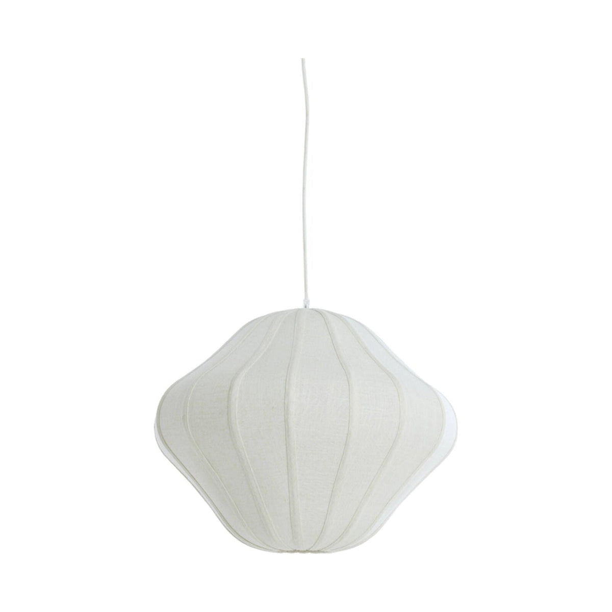 Sukau Cream Linen Pendant Light 50cm