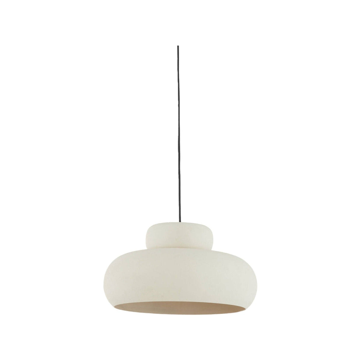 Neiva Matt Cream Metal Pendant Light 39cm
