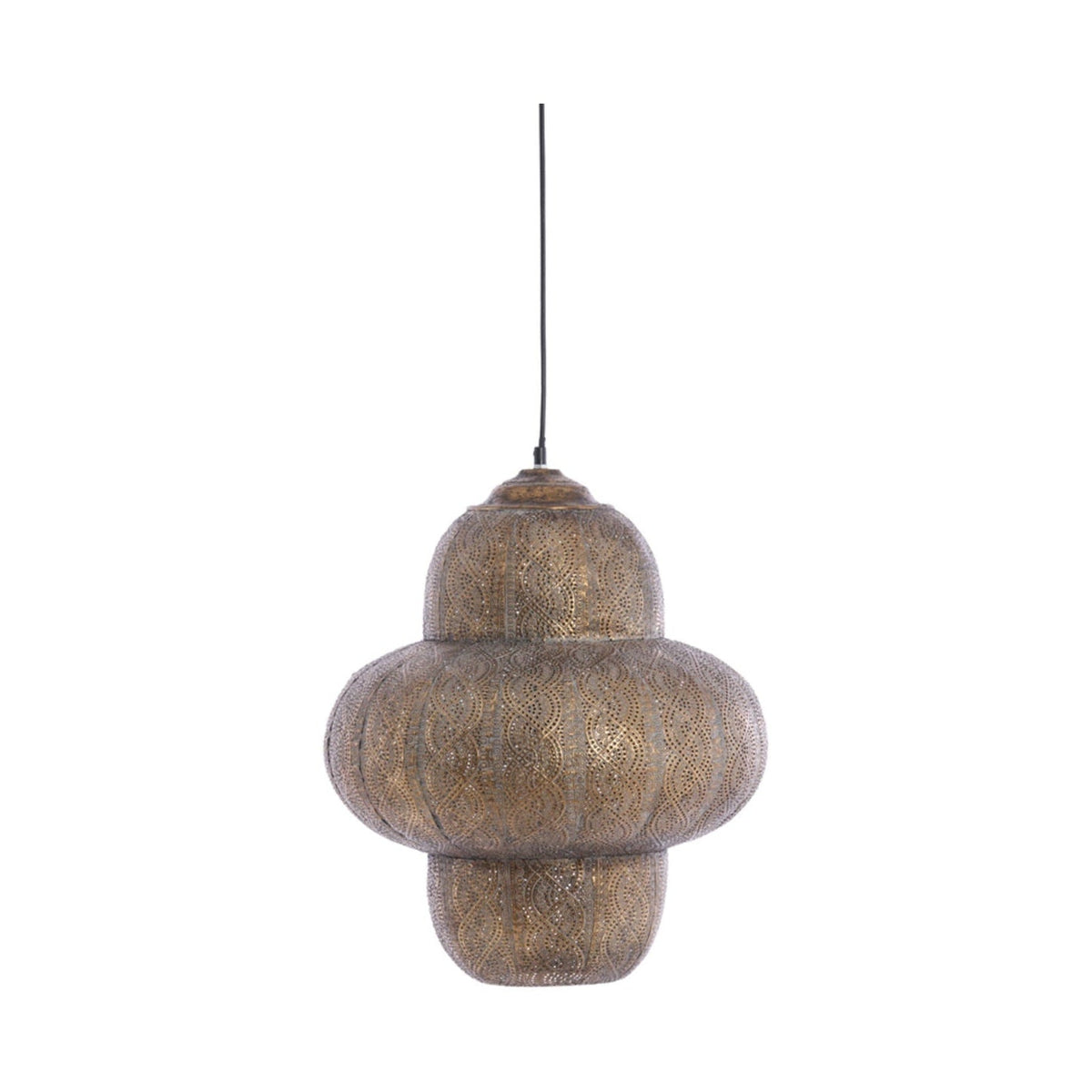 Ryota Brown Gold Metal Pendant Light 42cm