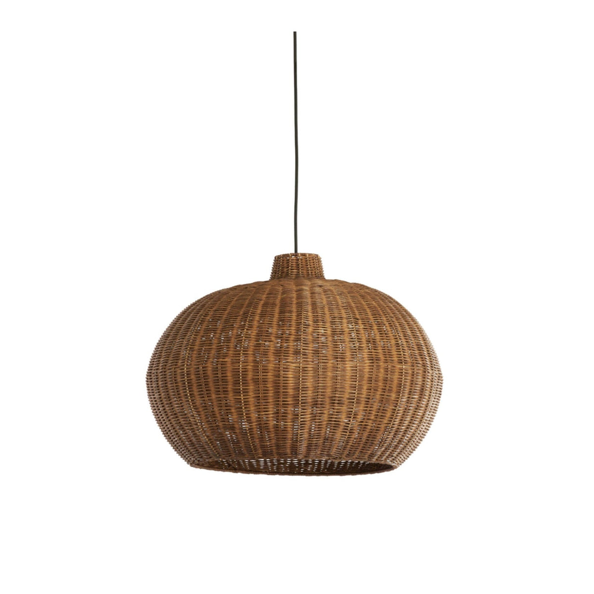 Melzor Dark Brown Rattan Pendant Light 55cm