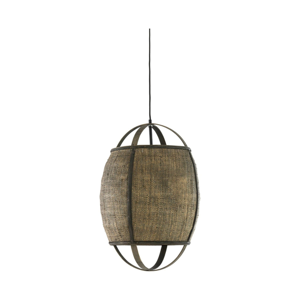 Bozona Brown/Grey Rattan Pendant Light 38.5cm