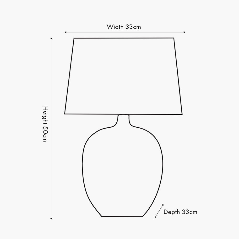 Greta Natural & Cream Textured Ceramic Table Lamp