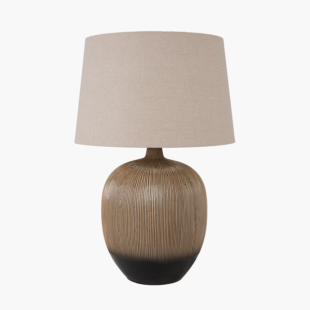 Greta Brown & Black Textured Ceramic Table Lamp