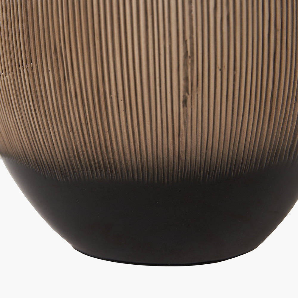 Greta Brown & Black Textured Ceramic Table Lamp