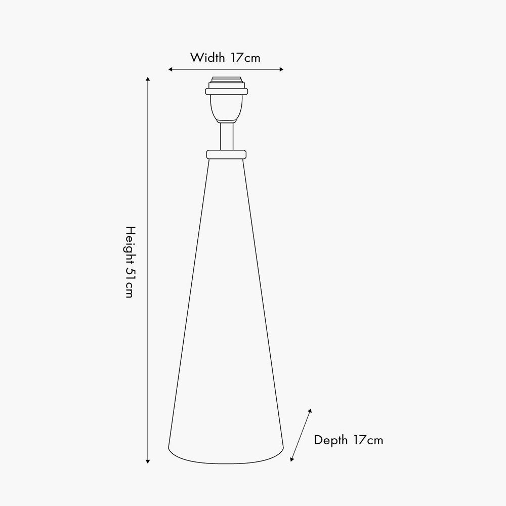 Alejo Black & White Stripe Conical Resin Table Lamp - Base Only