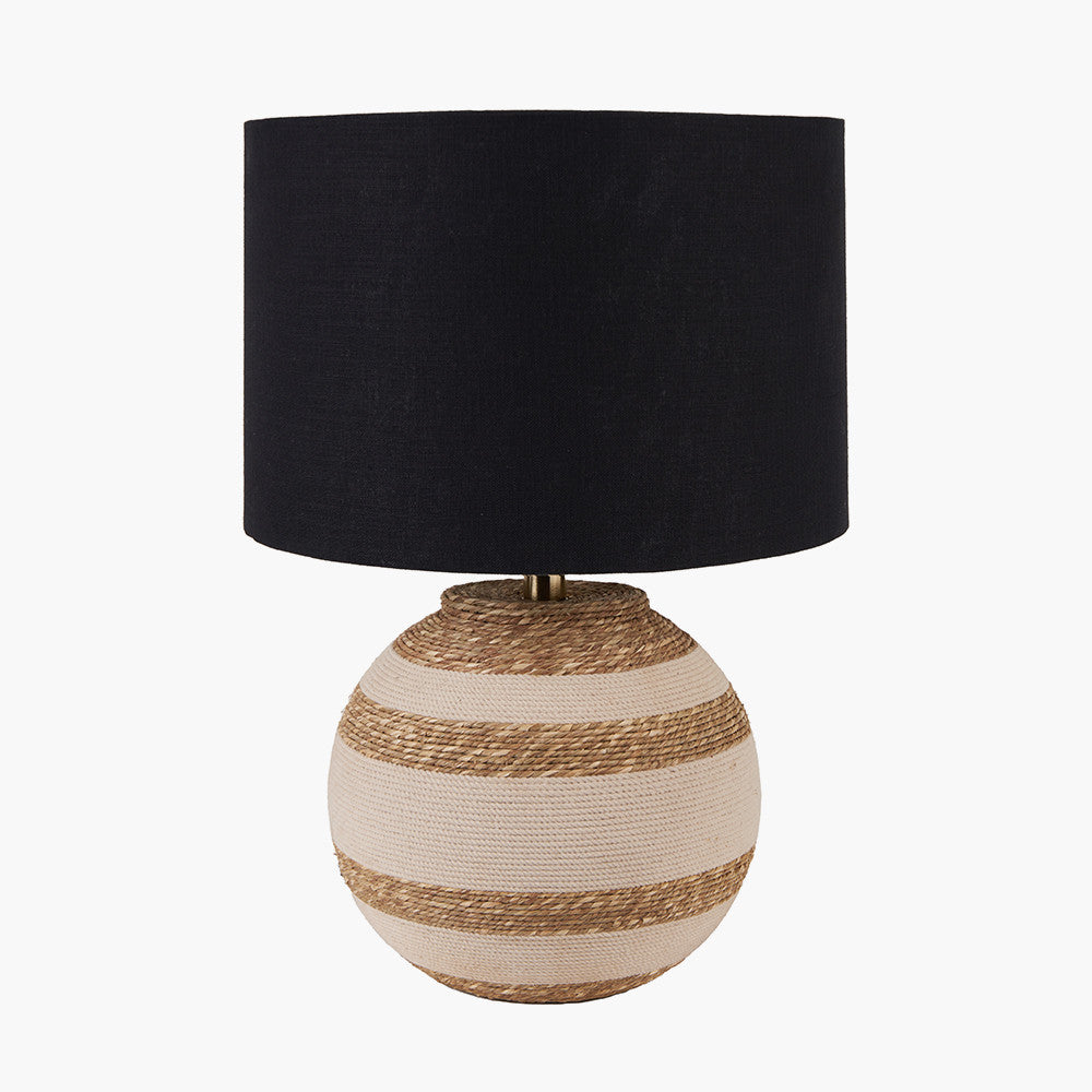 Talalla Cream & Natural Sea Grass Round Table Lamp - Base Only
