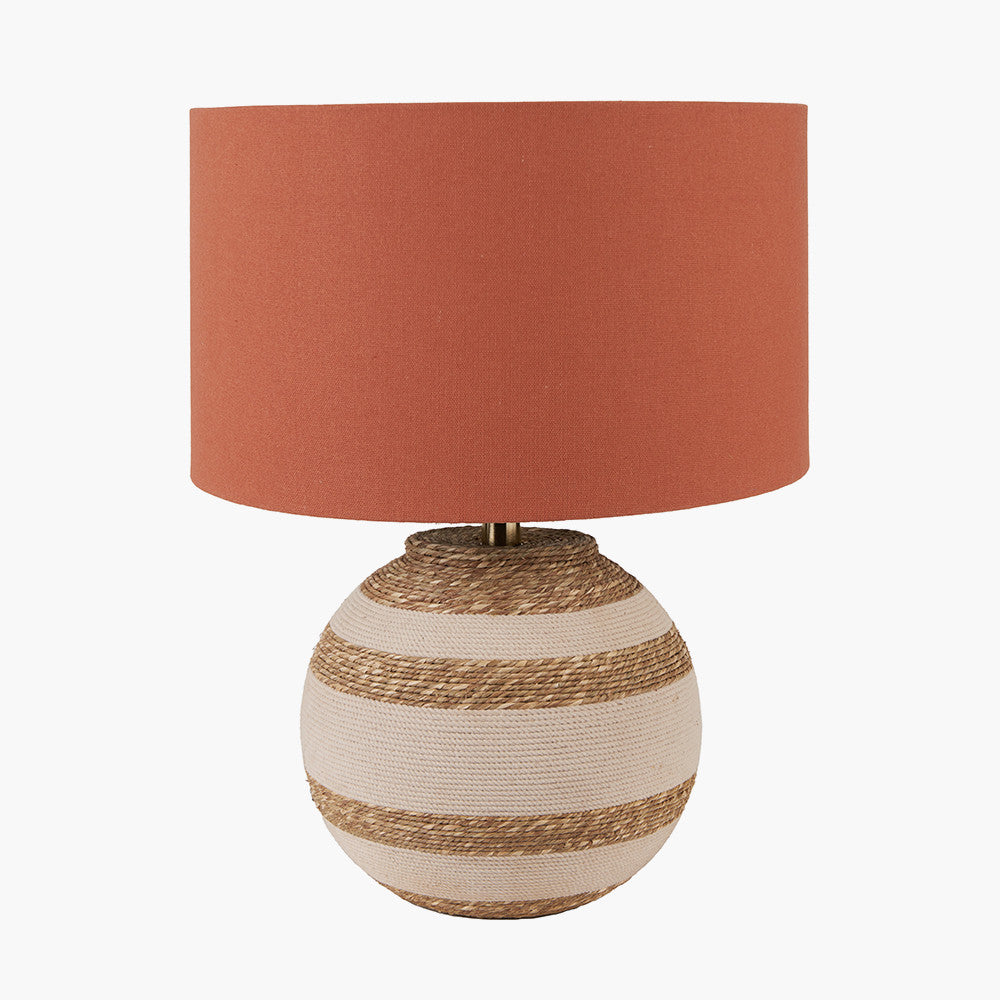 Talalla Cream & Natural Sea Grass Round Table Lamp - Base Only