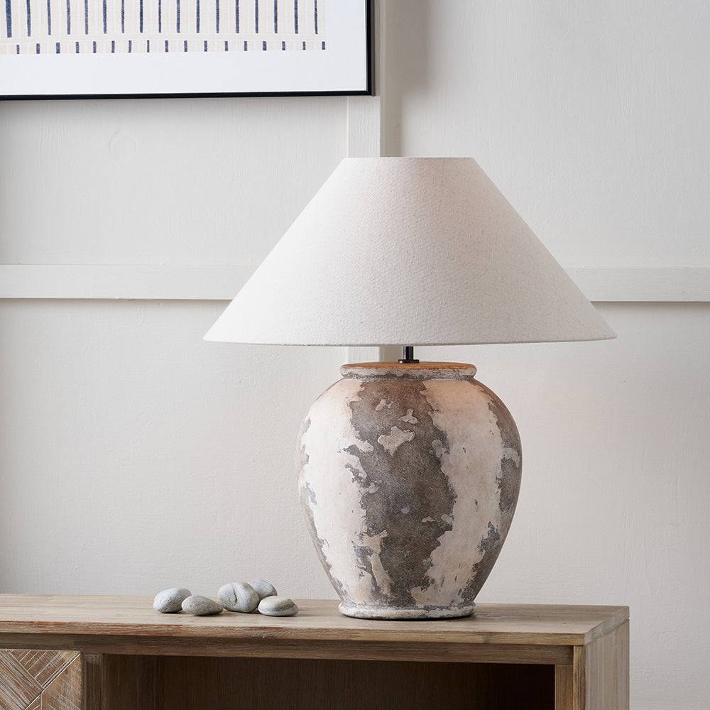 Lulia Antique Finish Stoneware Urn Table Lamp - Base Only