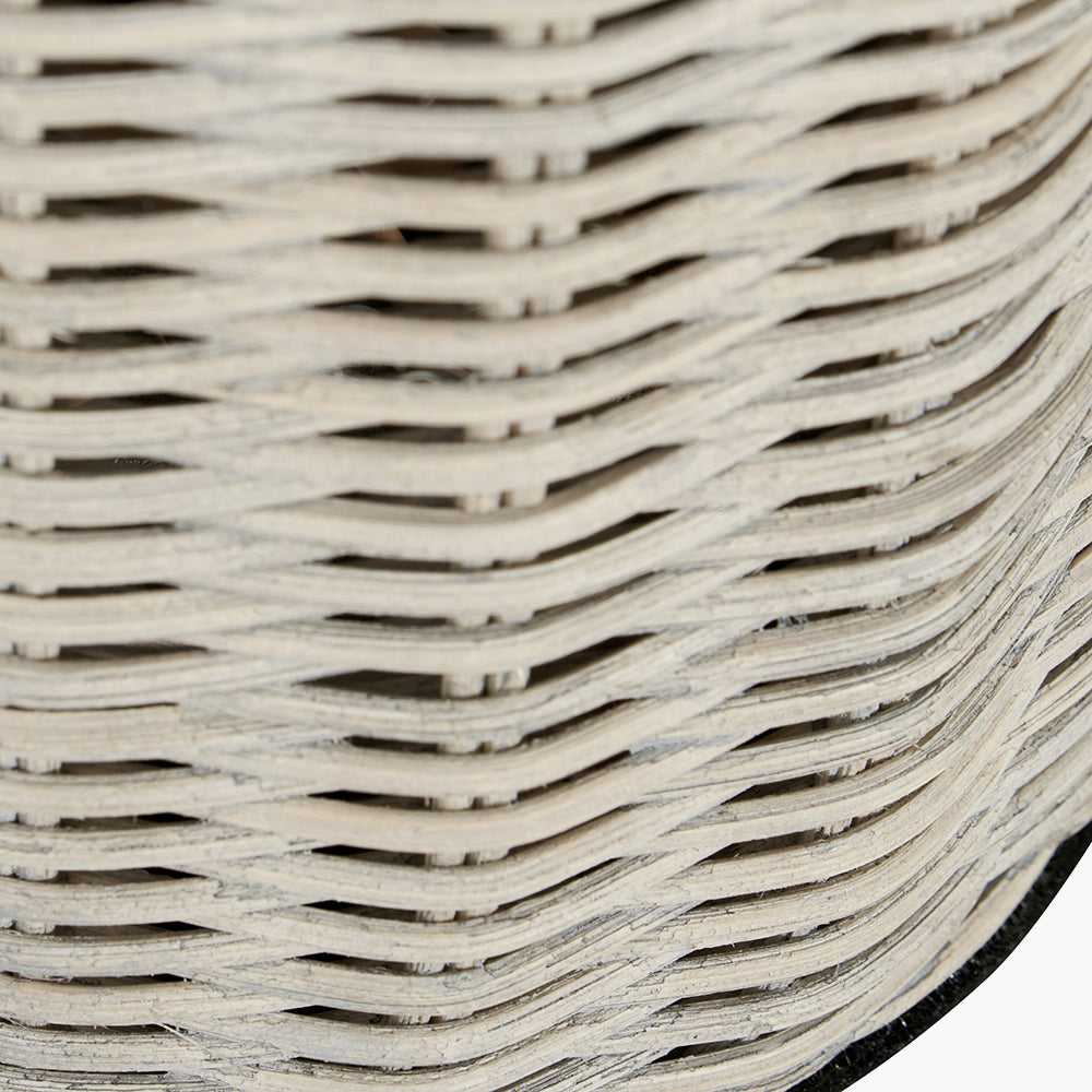 Anika Grey Wash Rattan Bottle Table Lamp