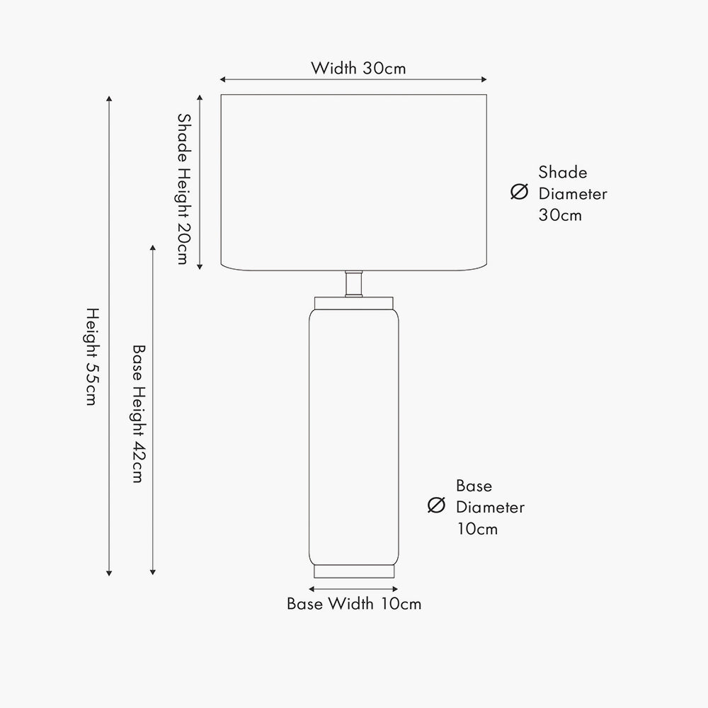 Carrara Wood Effect Ceramic Tall Table Lamp