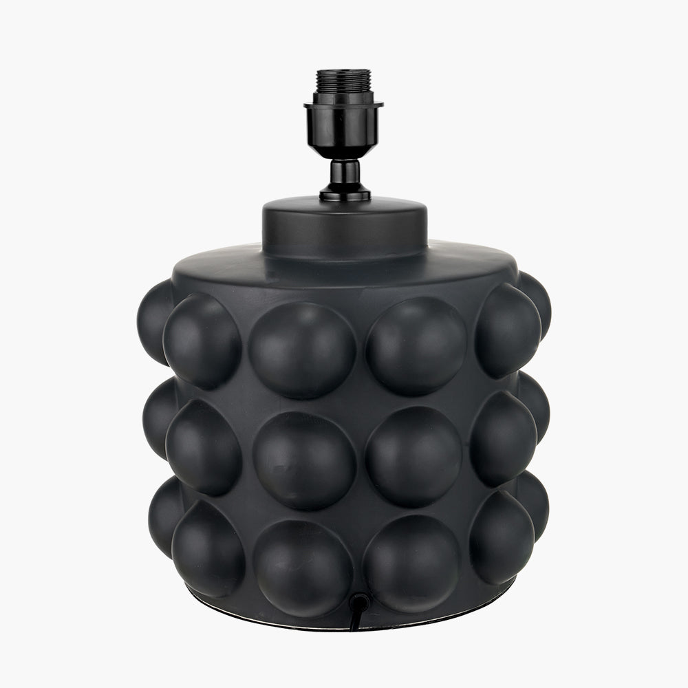 Serenity Black Bobbled Ceramic Large Table Lamp - Base Only