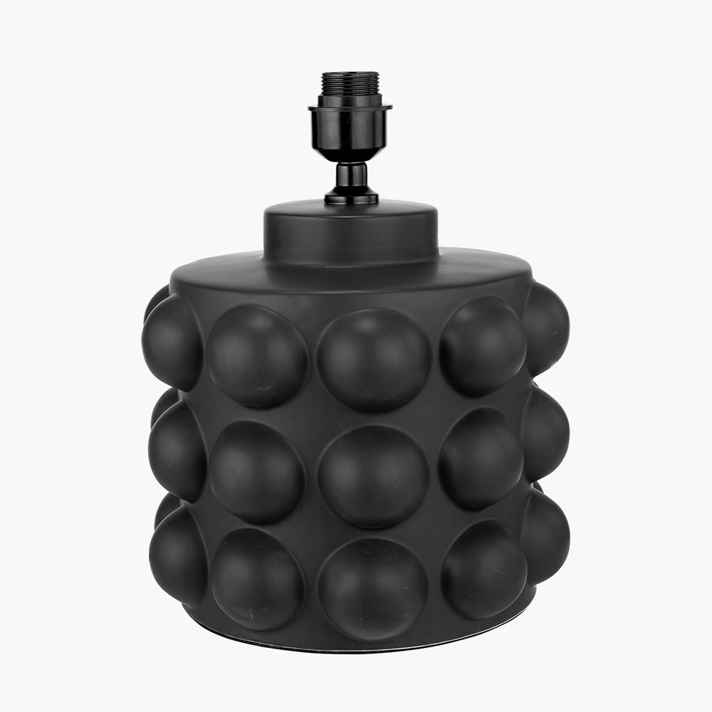 Serenity Black Bobbled Ceramic Large Table Lamp - Base Only