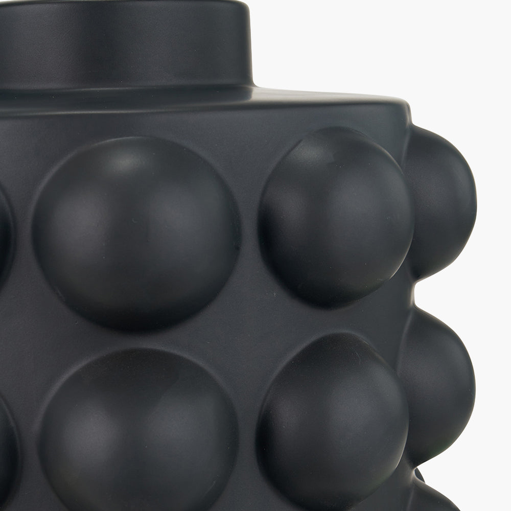 Serenity Black Bobbled Ceramic Large Table Lamp - Base Only