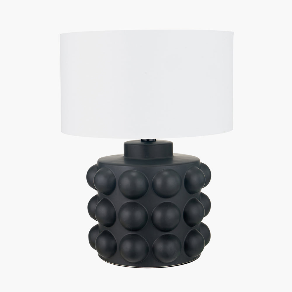 Serenity Black Bobbled Ceramic Large Table Lamp - Base Only