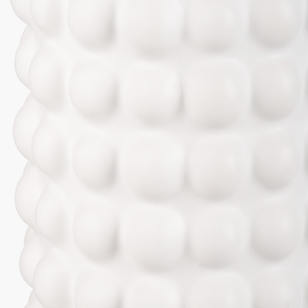 Sohan White Bobbled Ceramic Tall Table Lamp - Base Only