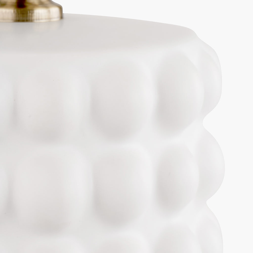 Sohan White Bobbled Ceramic Tall Table Lamp - Base Only