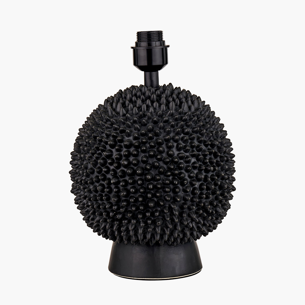Wrenley Black Ceramic Sea Urchin Table Lamp - Base Only