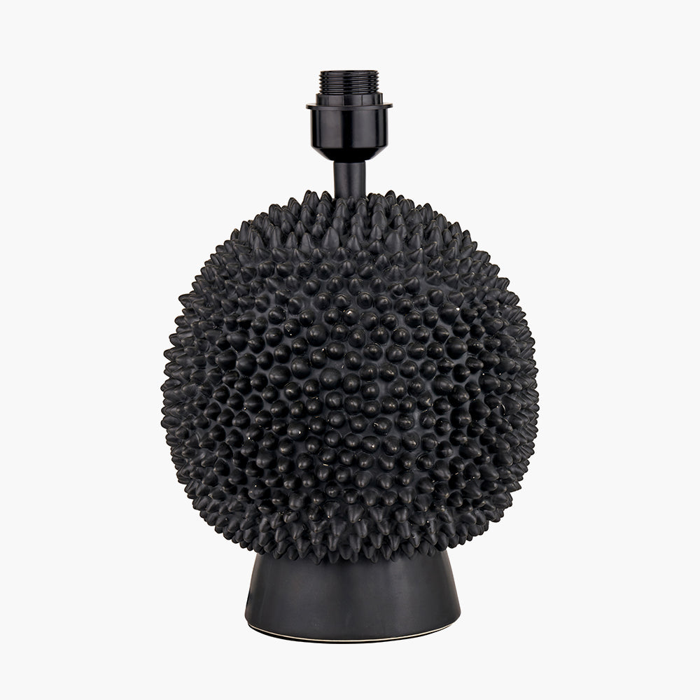 Wrenley Black Ceramic Sea Urchin Table Lamp - Base Only