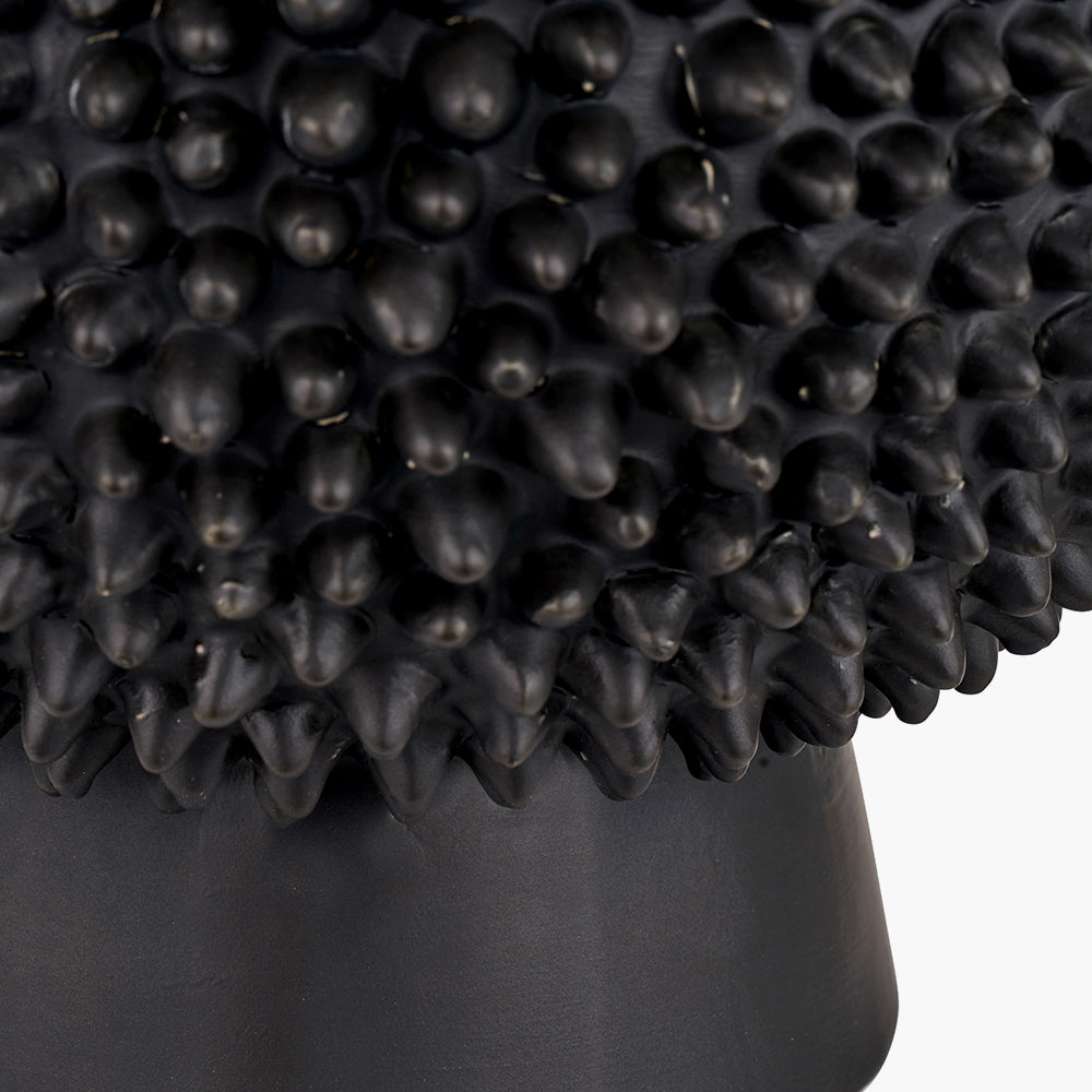 Wrenley Black Ceramic Sea Urchin Table Lamp - Base Only