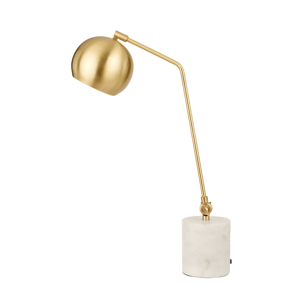 Eloise Gold Metal & Marble Table Lamp