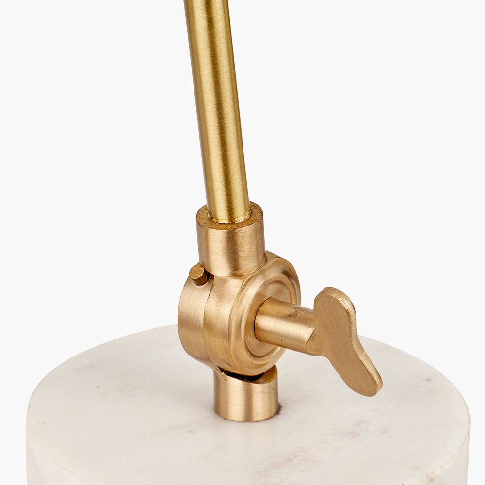 Eloise Gold Metal & Marble Table Lamp