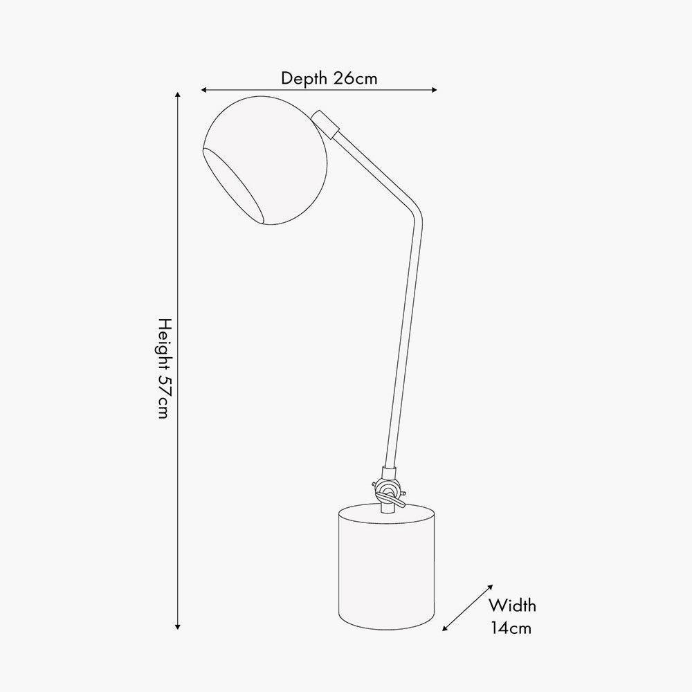 Eloise Gold Metal & Marble Table Lamp