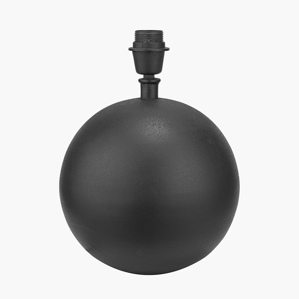 Benio Matt Black Metal Spherical Table Lamp - Base Only