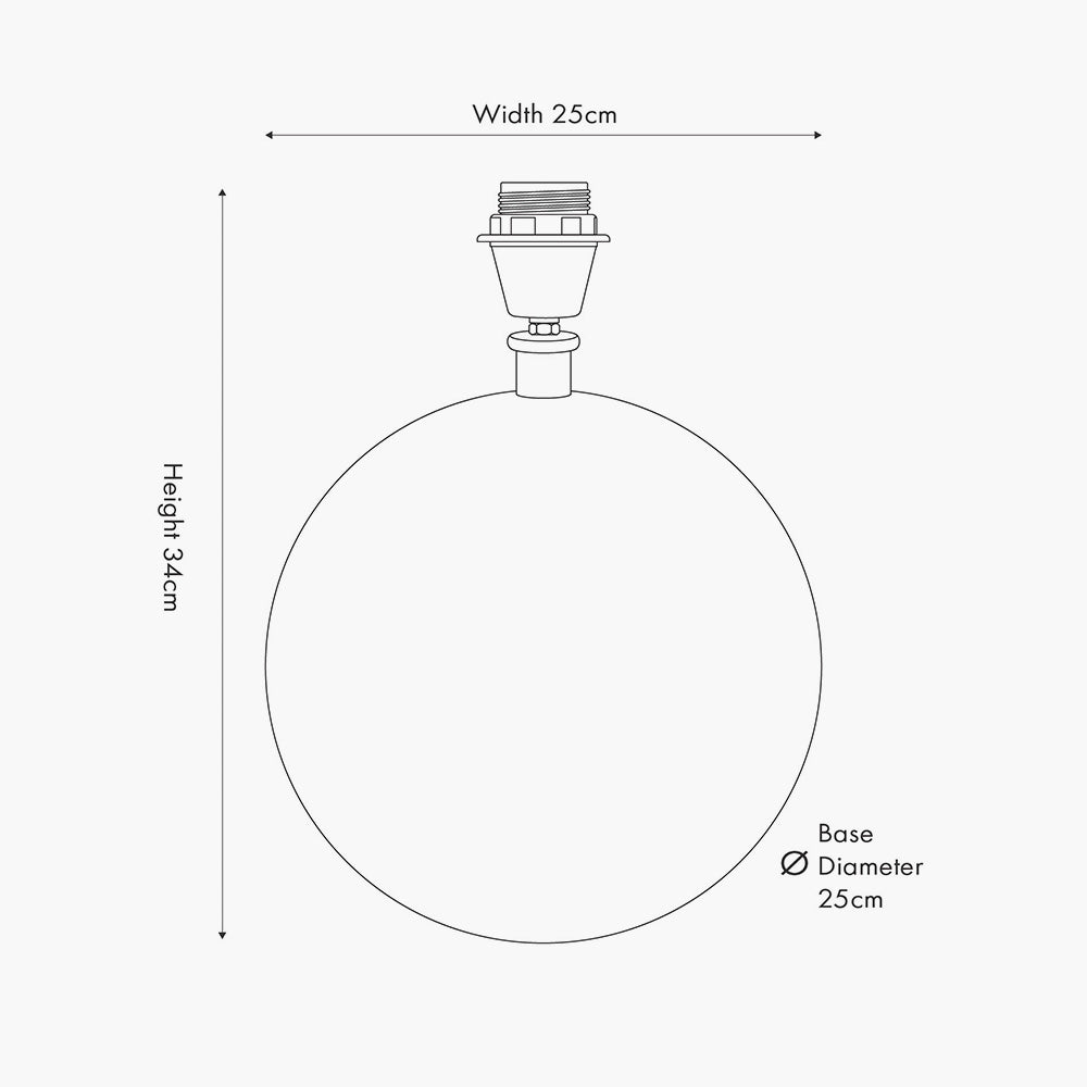 Benio Matt Black Metal Spherical Table Lamp - Base Only