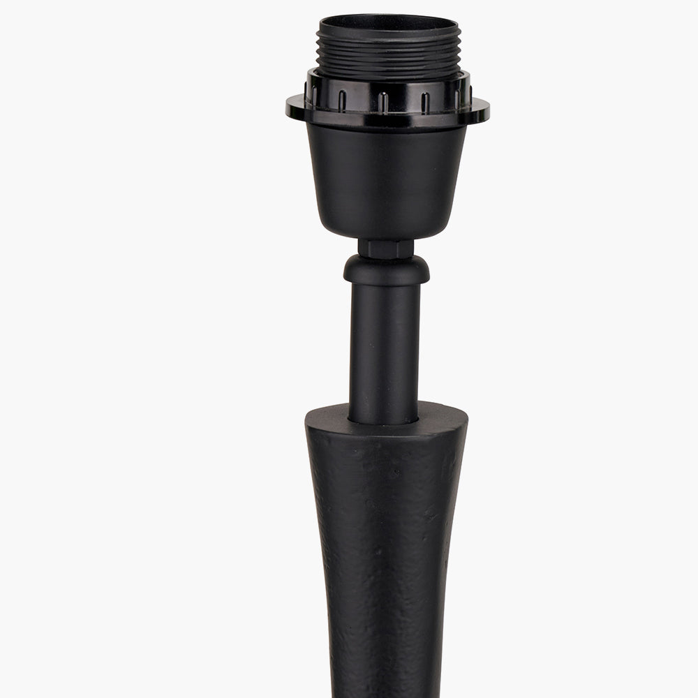 Llora Matt Black Metal Curved Table Lamp - Base Only