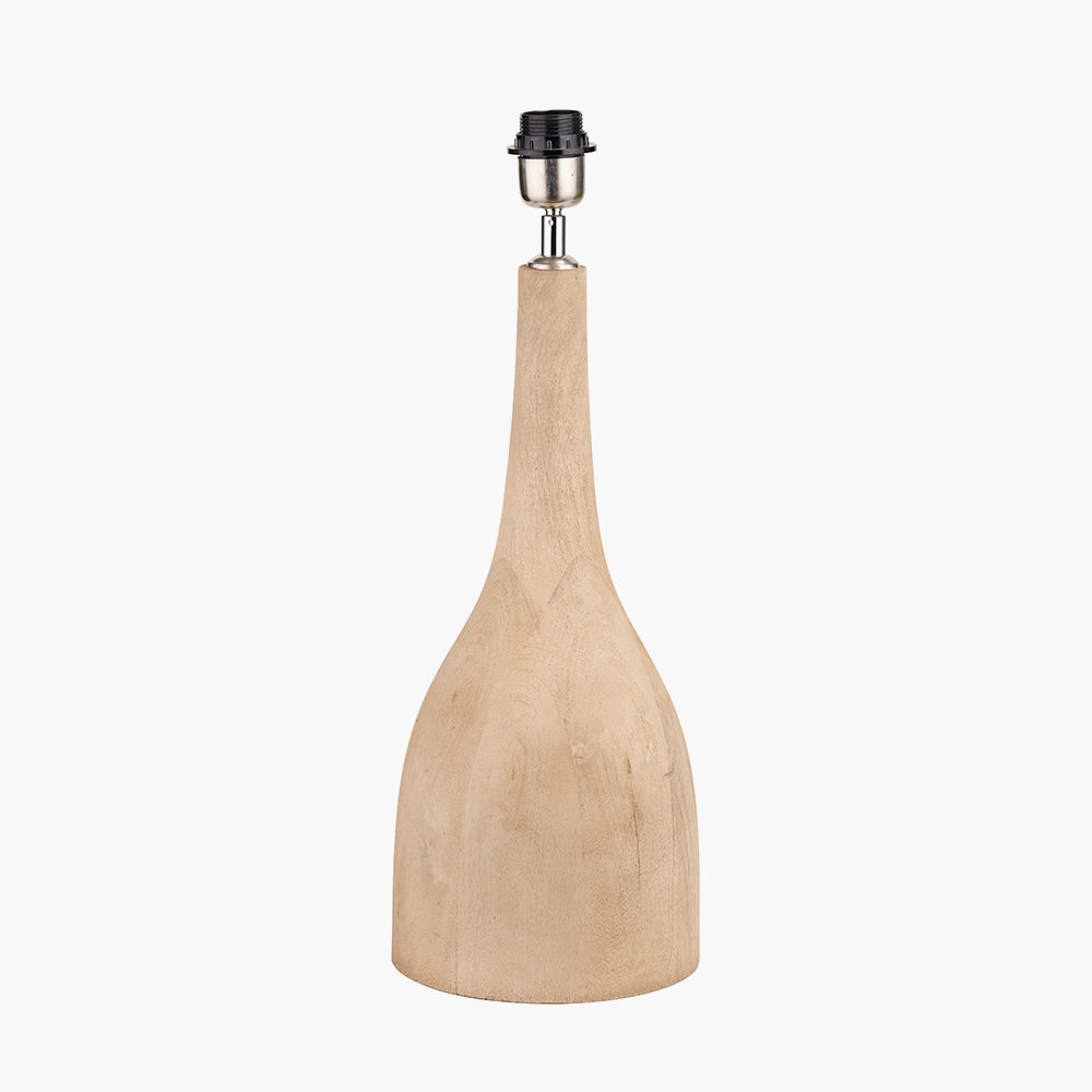 Corella Natural Mango Wood Curved Table Lamp - Base Only