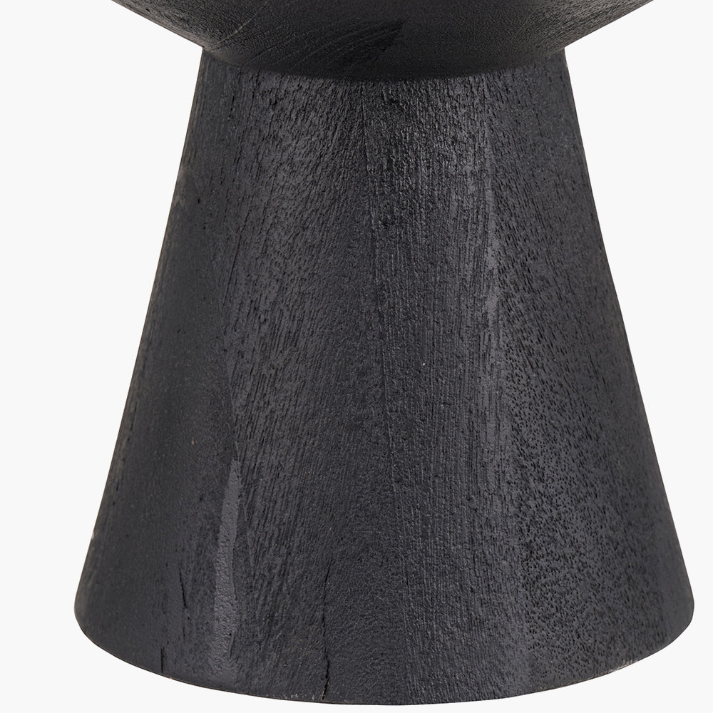Koa Black Mango Wood Contemporary Table Lamp - Base Only