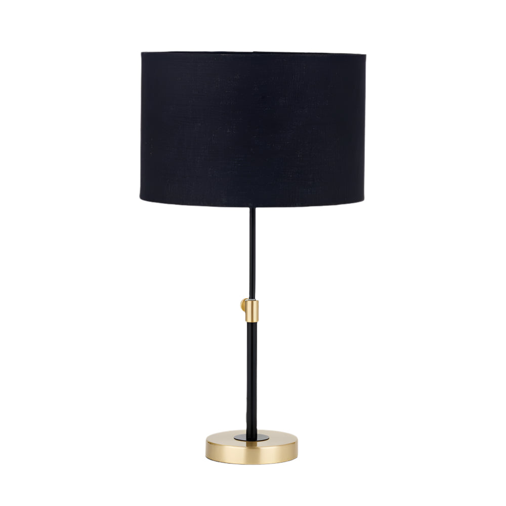 Bryce Black & Gold Metal Rise and Fall Table Lamp