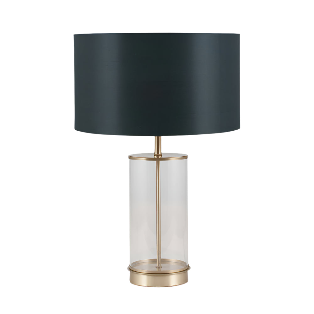 Westwood Clear Glass & Champagne Metal Table Lamp - Base Only