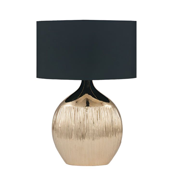 Gemini Gold Etched Ceramic Table Lamp
