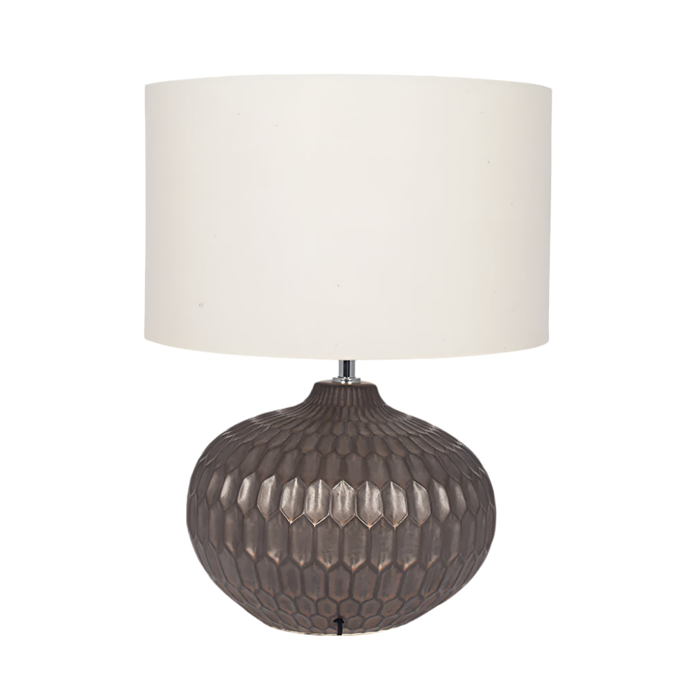 Cassius Bronze Textured Glazed Ceramic Table Lamp