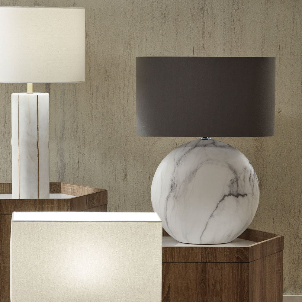 Crestola Large Marble Effect Ceramic Table Lamp