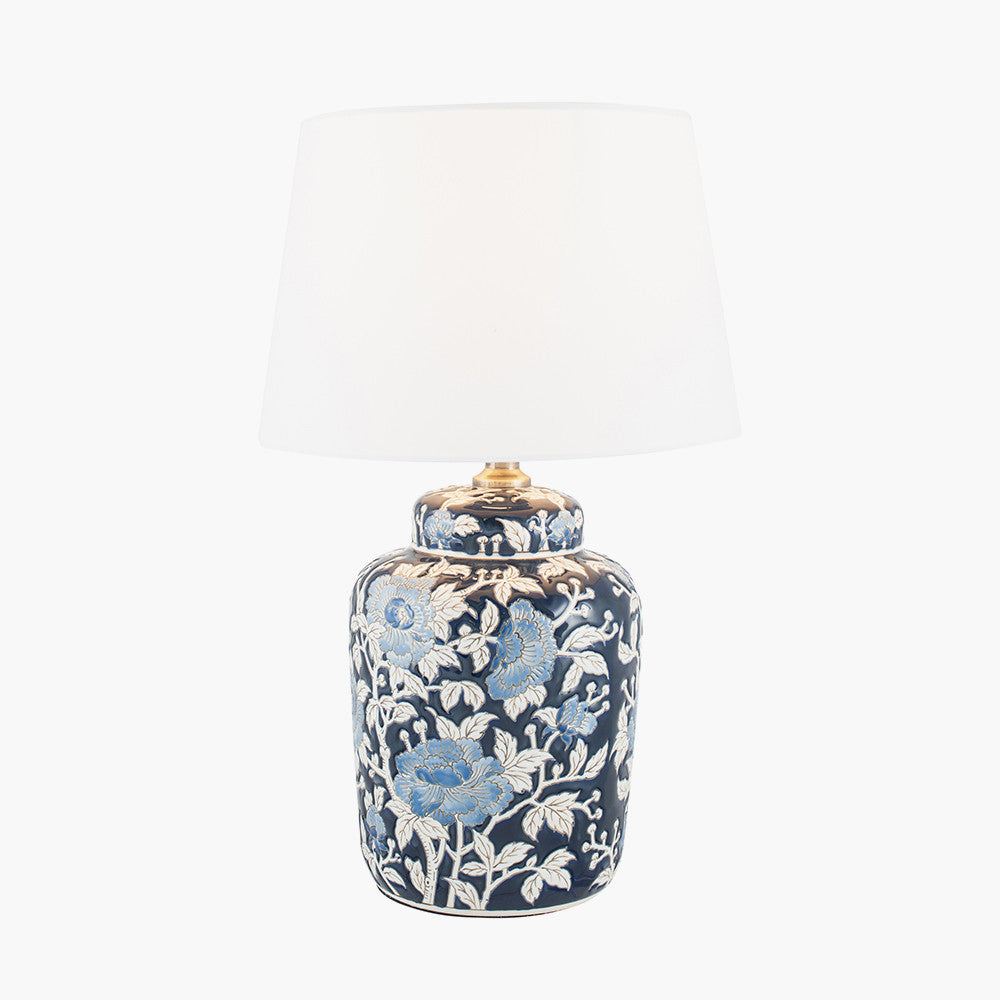 Fleur Blue Floral Ceramic Table Lamp Base