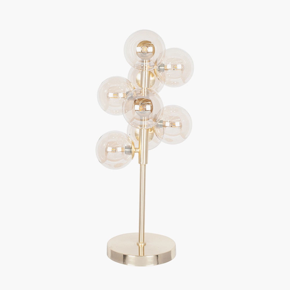 Vecchio Lustre Glass Orb & Gold Metal Table Lamp