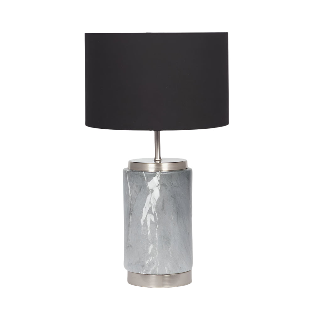 Carrara Grey Marble Effect Ceramic Table Lamp