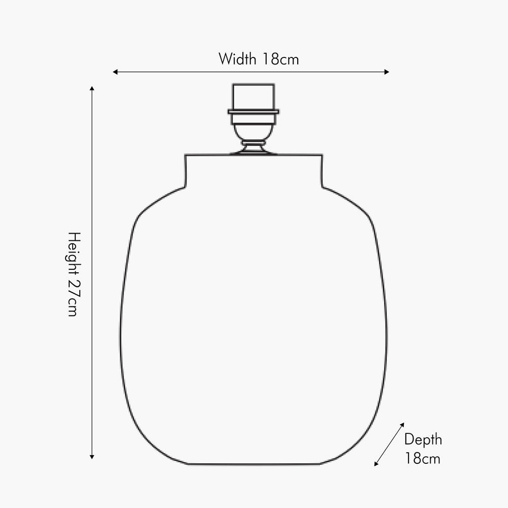 Alina White Dot Design Small Stoneware Table Lamp - Base Only