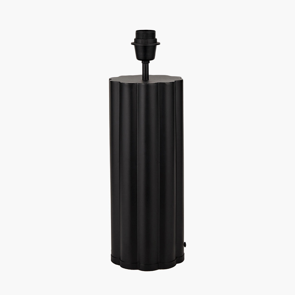 Petula Black Metal Scallop Table Lamp - Base Only