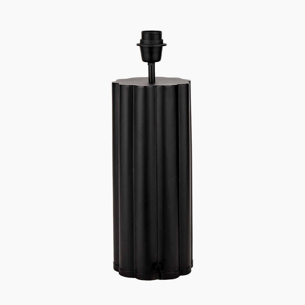 Petula Black Metal Scallop Table Lamp - Base Only