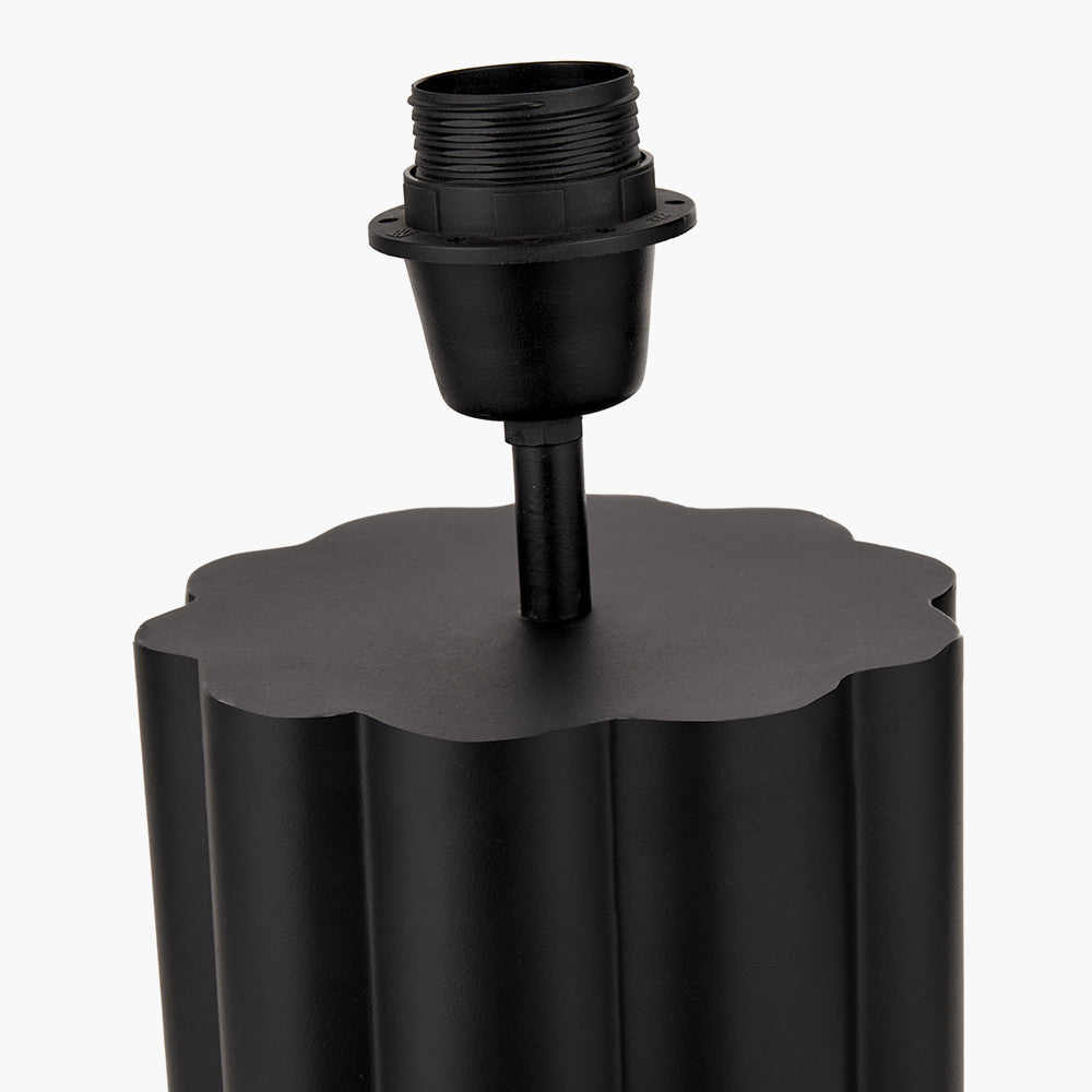 Petula Black Metal Scallop Table Lamp - Base Only