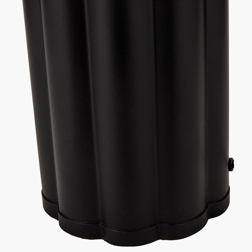 Petula Black Metal Scallop Table Lamp - Base Only