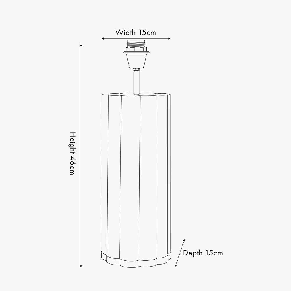Petula Black Metal Scallop Table Lamp - Base Only